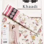 Khaadi 3 Piece Printed Lawn Suit White Floral with Printed Lawn Dupatta Unstitched Summer Collection