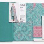 Nishat Unstitched 3 Piece Digital Printed Lawn Suit – Aqua & Pink